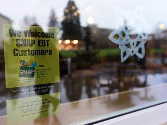 SNAP EBT Customers Welcome Sign